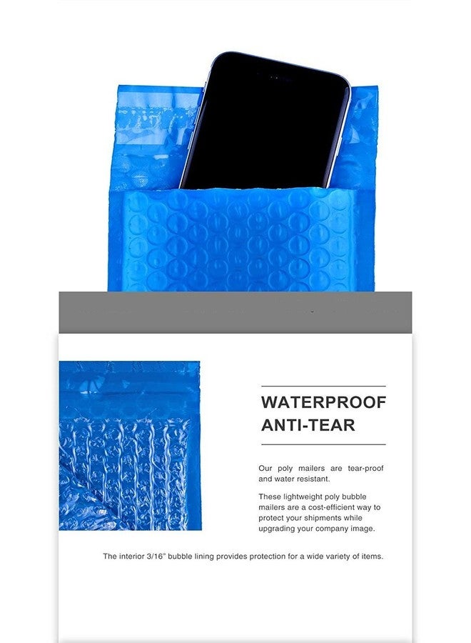 BESTeck #2 Blue Poly Bubble Mailers 8.5x12 Padded Envelopes Pack of 100 - Image 2