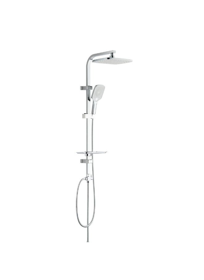 DANUBE HOME Milano Arya Shower Column | Metal Body Shower Column | Rain Shower Set For Toilet Bathroom Washroom Shower Room - Chrome  - Image 2