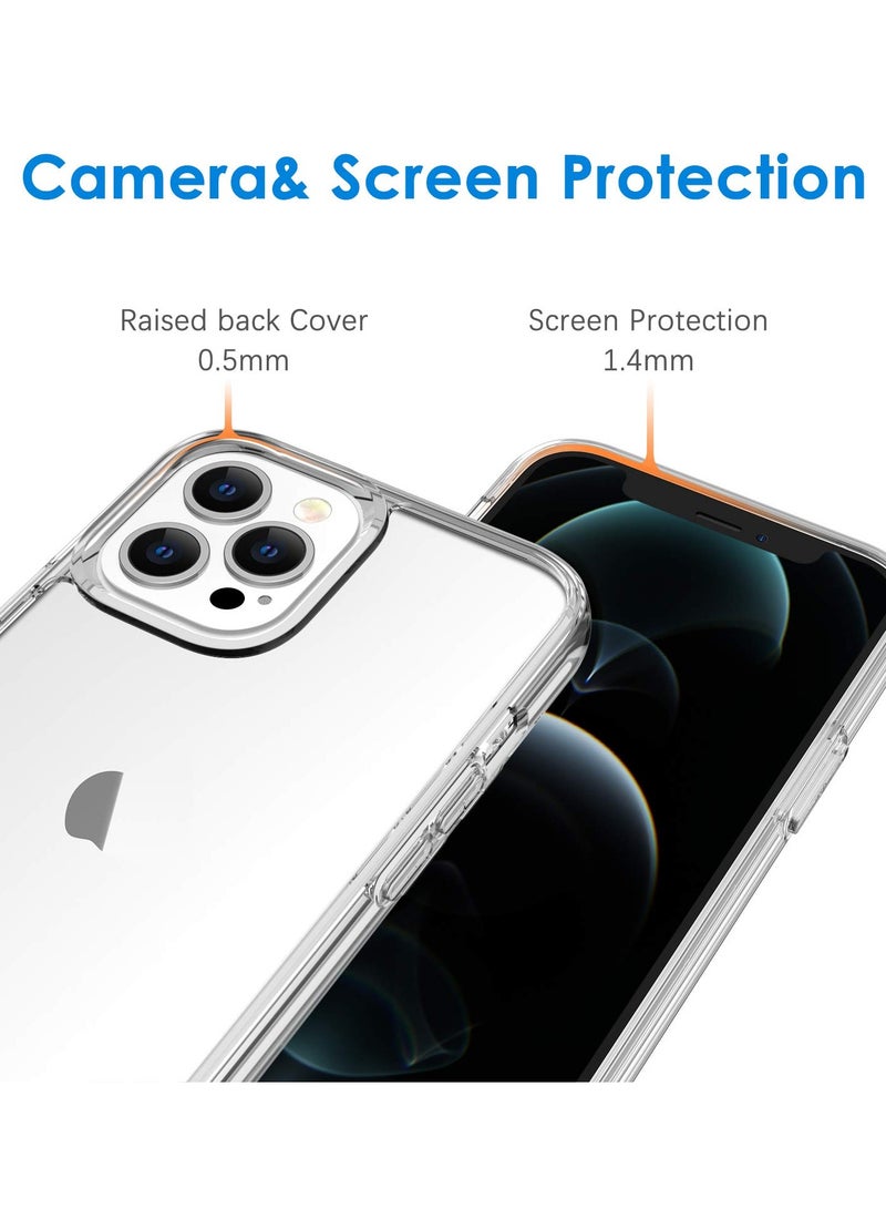 جي تيك حافظة لهاتف آيفون 12 برو ماكس 6.7 بوصة غير صفراء مقاومة للصدمات غطاء خلفي مضاد للخدش شفاف - Image 5