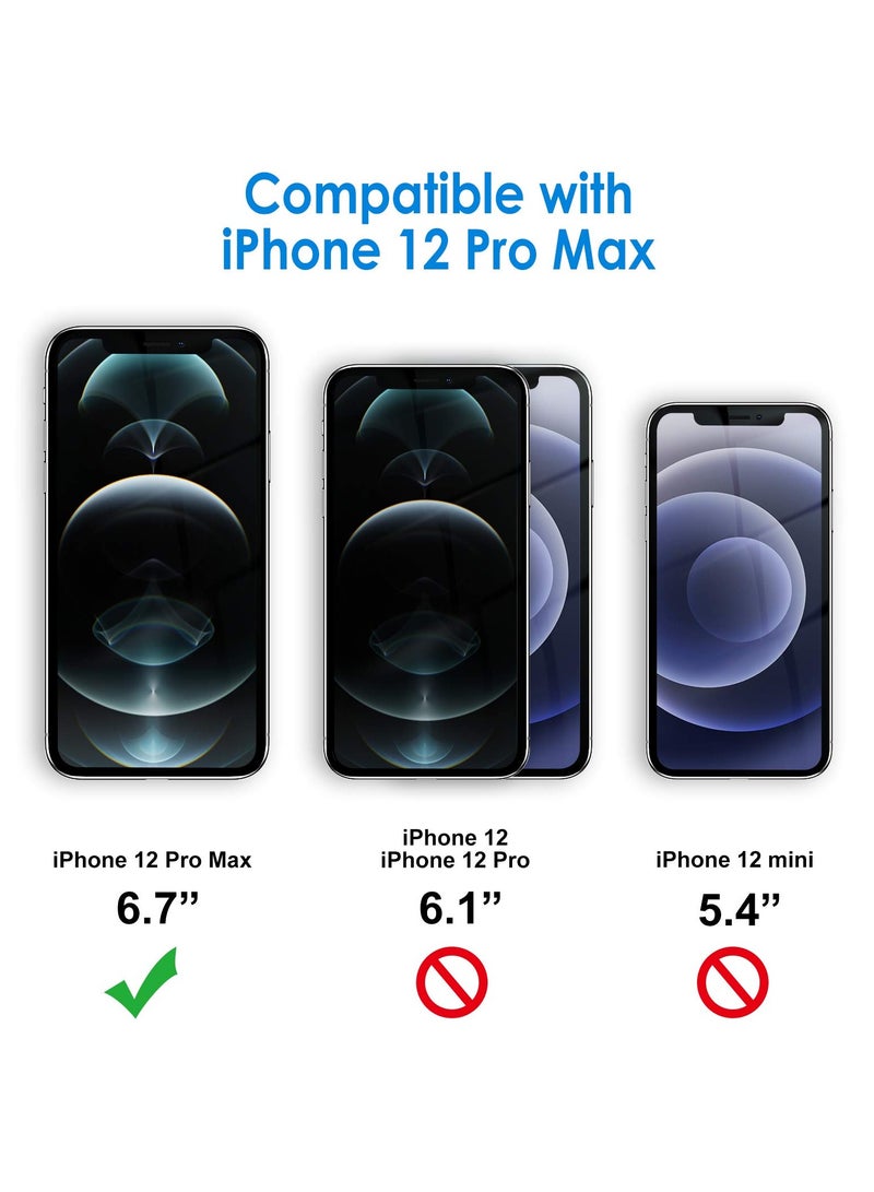 جي تيك حافظة لهاتف آيفون 12 برو ماكس 6.7 بوصة غير صفراء مقاومة للصدمات غطاء خلفي مضاد للخدش شفاف - Image 2