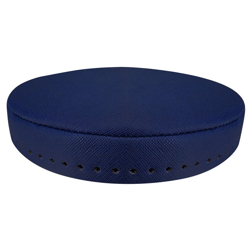 17cm Round PU Leather DIY Sewing Bucket Pouch Base Needle Crochet Gloss Lamination Bottom Handmade Knitting Plate Accessories for Sewing Bag Purse Supplies (Dark Blue)