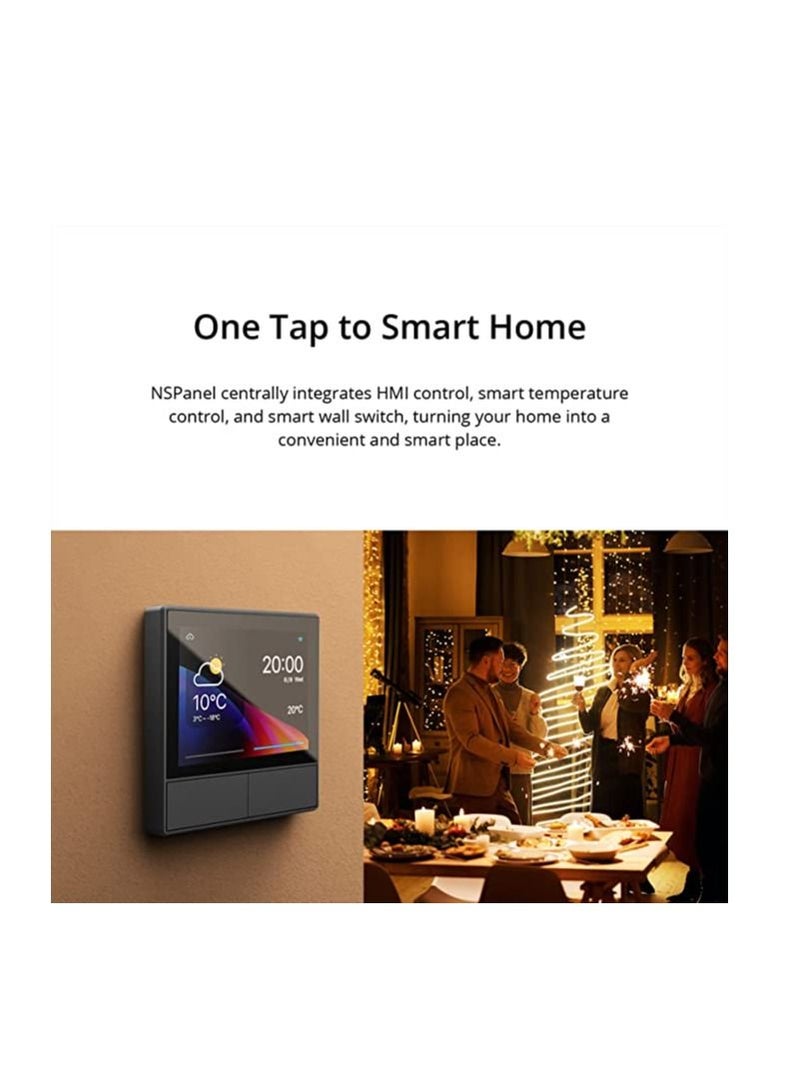 SONOFF NSPanel Smart Scene Wall Switch Hub, Smart Display, Built-in Temperature Thermostat and Environmental Sensor, All-in-One Control Center on HMI Panel