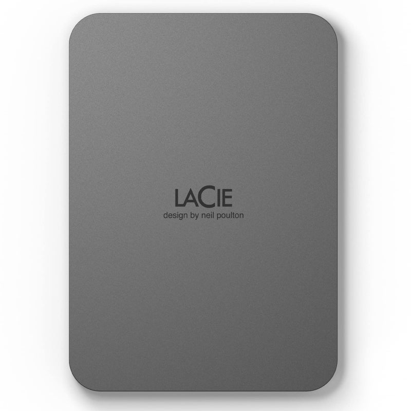 LaCie Mobile Drive Secure 4TB External Hard Drive Portable HDD - Space Grey, USB-C 3.2, for PC and Mac, Post-Consumer Recycled, with Adobe All Apps Plan and Rescue Services (STLR4000400) - Image 1