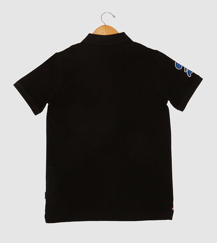 BEVERLY HILLS POLO CLUB Bhpc Kids Black Short Sleeve Polo - Image 2