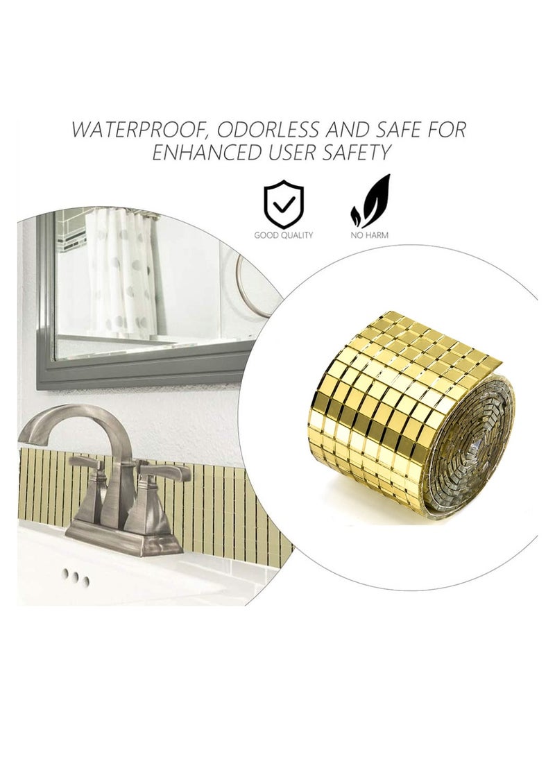 إكسفور صفائح فسيفساء ذاتية اللصق بمرآة ، ملصق زجاجي مربع صغير من بلاط الفسيفساء قابل للإزالة ملصق مضاد للماء لتزيين الحرف اليدوية والديكورات الداخلية ، وصنع البطاقات ، وسكرابوكينغ ، وفن الكولاج (مجلدين) - Image 4