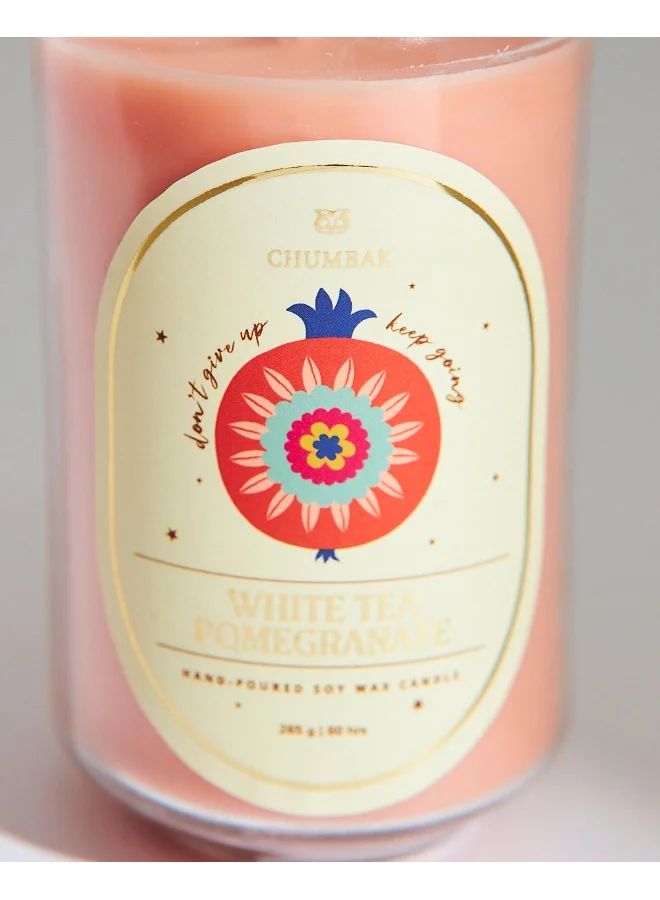 Chumbak White Tea & Pomegranate Soy Wax Candle