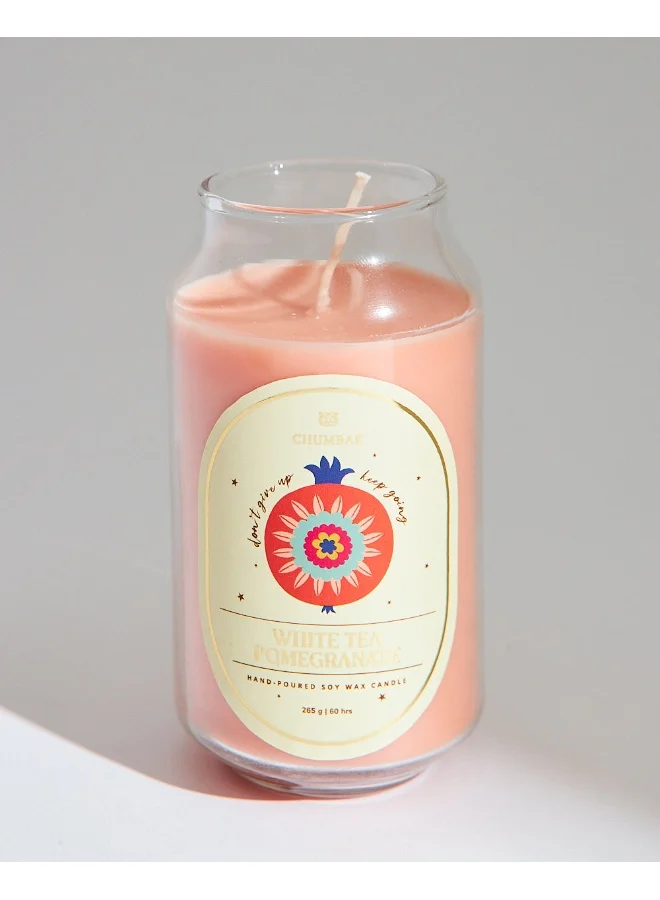 Chumbak White Tea & Pomegranate Soy Wax Candle