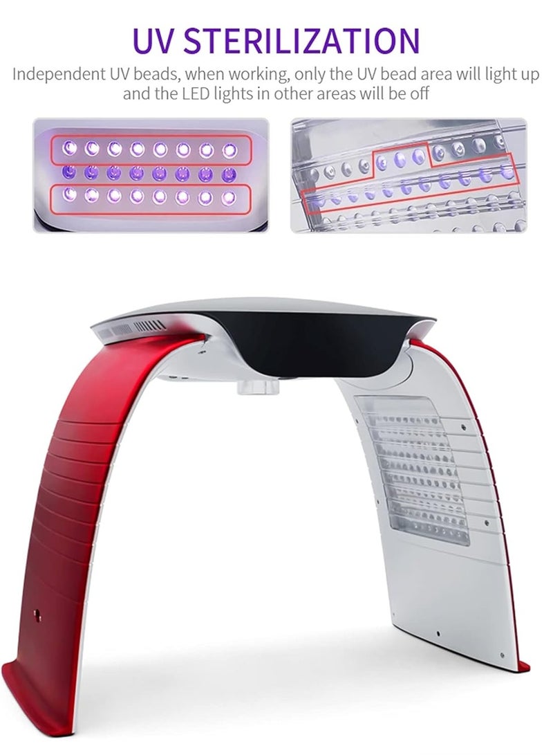 جهاز عناية ببشرة الوجه بضوء LED مزود ٧ ألوان مع بخاخ بخار  - Image 2