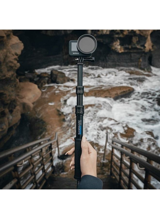 SANDMARC - Pole - Compact Edition: 10-25" Waterproof Pole (Selfie Stick) for GoPro Hero 11, 10, 9, 8, Max, 7, 6, 5, 4, Session, 3+, 3, 2, HD & Osmo Action - Image 1