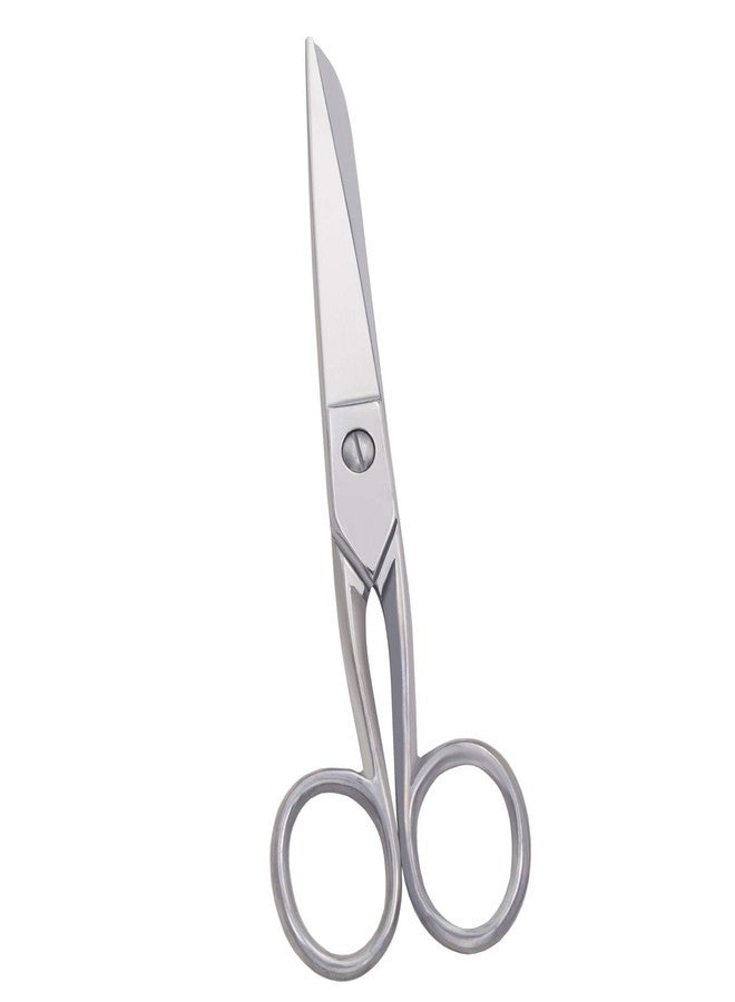 Yutoner Silver Scissors Tailor Fabric Sewing Paper Cutting Shears Stainless Steel Cutter Heavy Duty Leather Art Craft Office Scissors (6 Inch) - Image 1