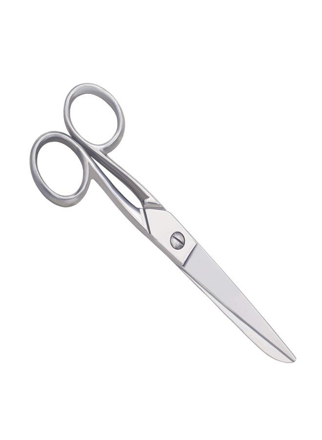Yutoner Silver Scissors Tailor Fabric Sewing Paper Cutting Shears Stainless Steel Cutter Heavy Duty Leather Art Craft Office Scissors (6 Inch) - Image 2