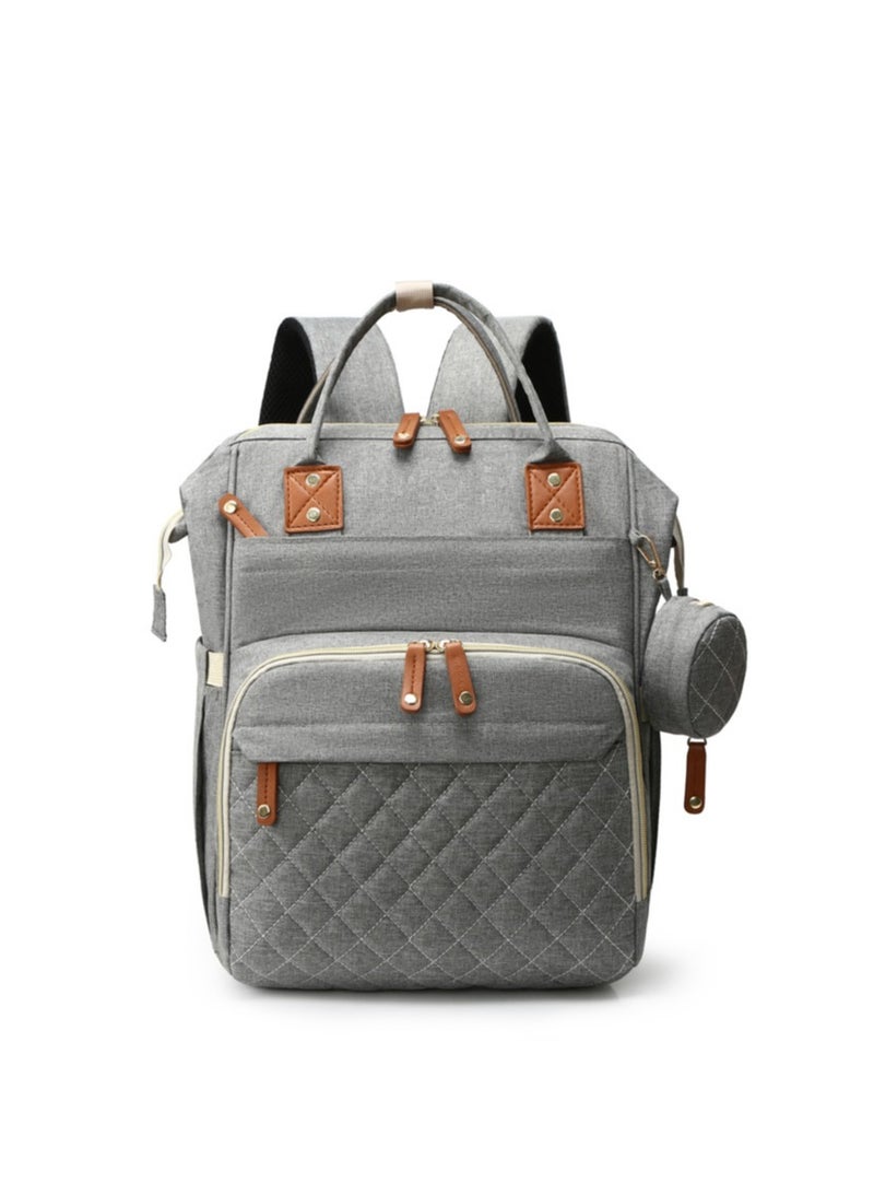 Baby Multifunctional Diaper Bag Backpack with Multi Purpose Pockets and Small Pacifier Case for Mom and Dad Travel Diaper Backpack Bag  - Image 1