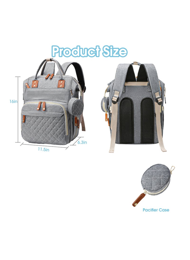 Baby Multifunctional Diaper Bag Backpack with Multi Purpose Pockets and Small Pacifier Case for Mom and Dad Travel Diaper Backpack Bag  - Image 5