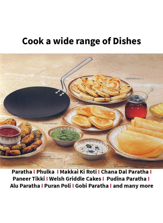 Hawkins Futura 26 cm Tava, Non Stick Tawa with Stainless Steel Handle, Black (NT26) - Image 5