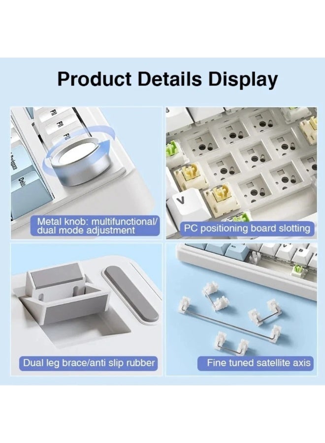 أولا كل قوي F75 ماكس الثالث الاختبار المزيف لوحة المفاتيح الميكانيكية التحكم اللاسلكي - Image 4