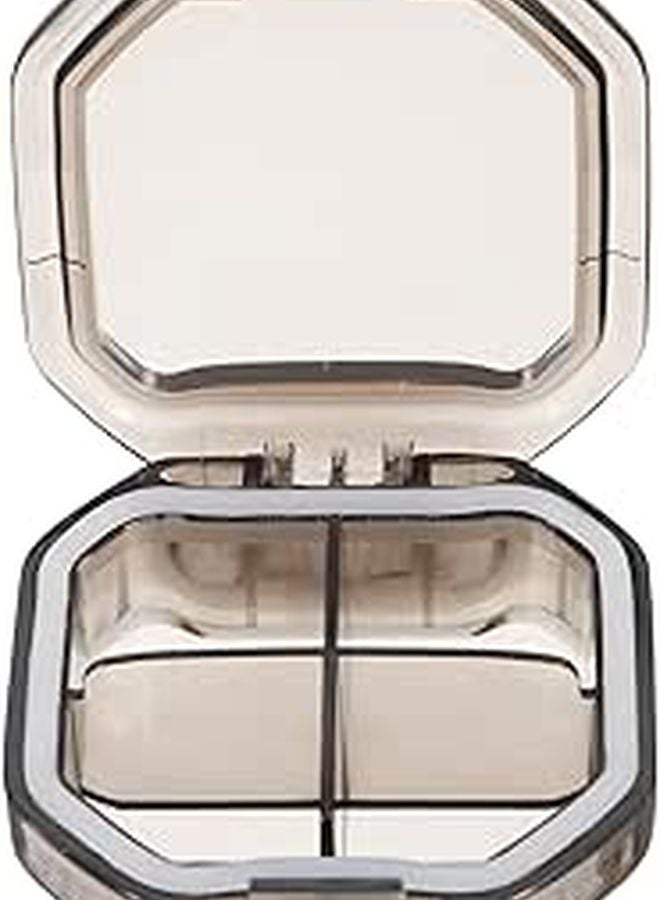 Weekly Pill Organizer Portable 4 Compartments Gray Moisture Resistant Travel Case - Image 1