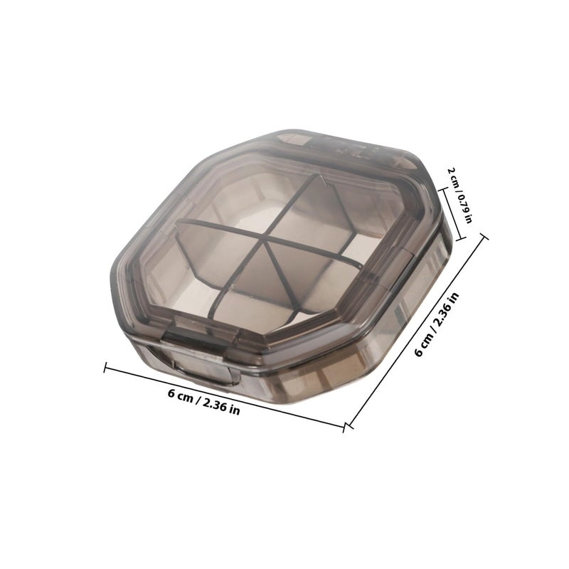 Weekly Pill Organizer Portable 4 Compartments Gray Moisture Resistant Travel Case - Image 3