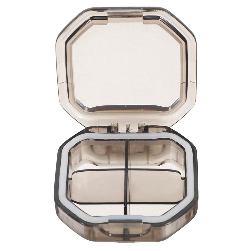 Weekly Pill Organizer Portable 4 Compartments Gray Moisture Resistant Travel Case - Image 2