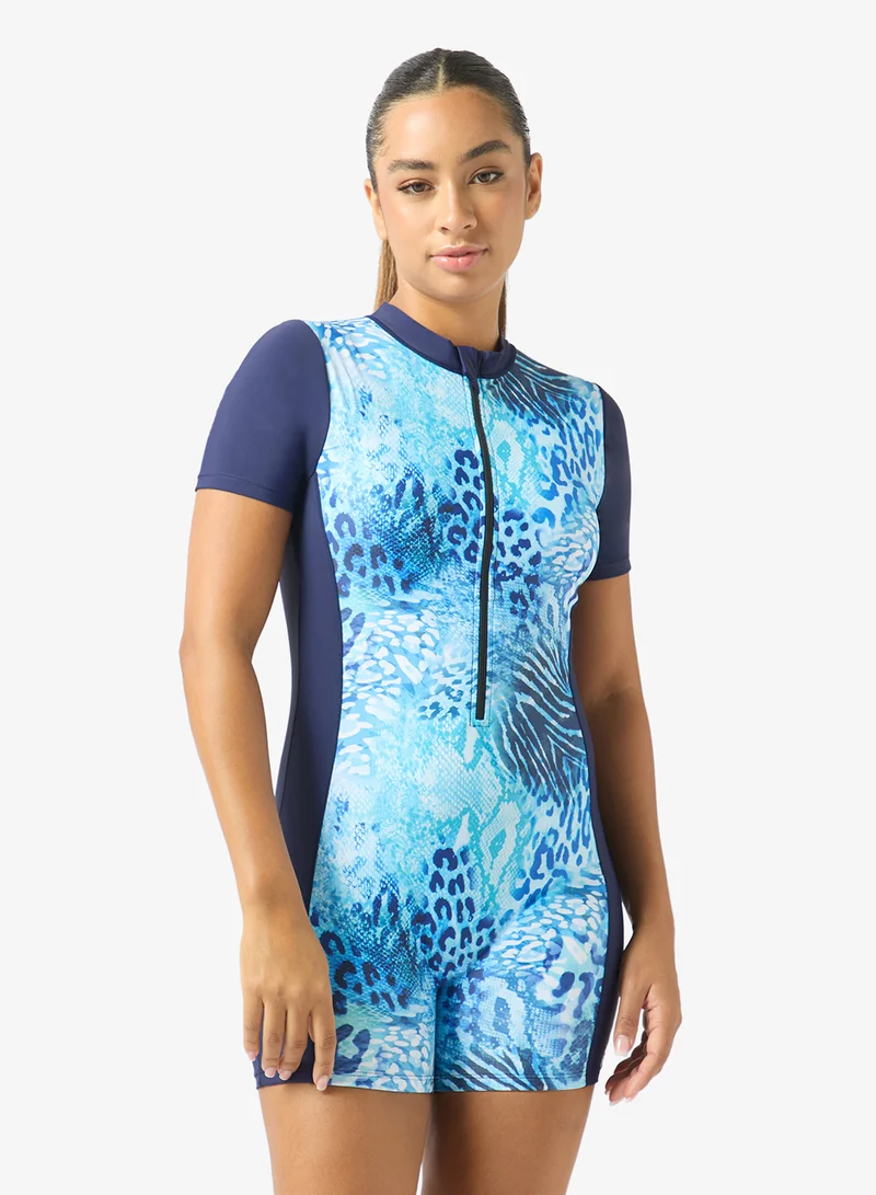 Frwd Zip Up Colorblock Rashguard