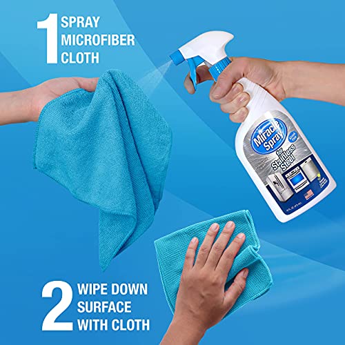 Miracle Brands MiracleSpray for Stainless Steel, Cleaning Spray, Removes Fingerprints and Smudges From Oven, Refrigerator, Microwave, Sink, Hood, and Grill, 16 Ounce - Image 3