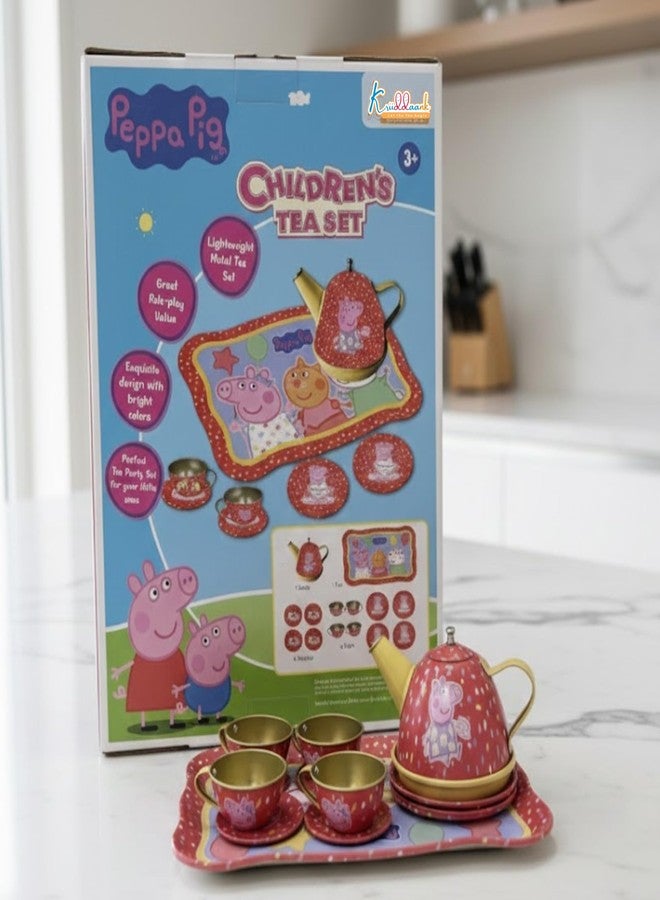 Kriiddaank Peppa Pig Portable Children's Tea Set for 3Y+, Multicolour | Safe & Gift-Friendly - Image 1