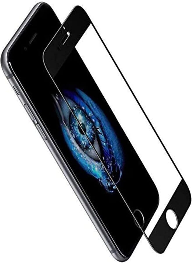 StraTG StraTG iPhone 6 / 6S / 7/8 / SE 2020 / SE 2022 Glass Screen Protector - Crystal Clear Protection for Your Smartphone Display - Black Frame