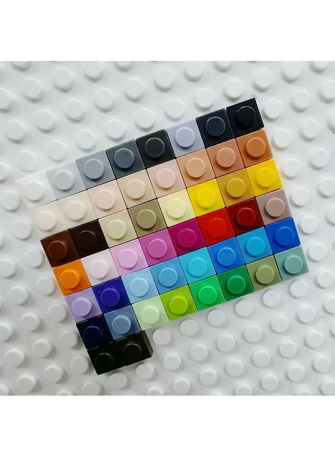 White 200pcs 1x1 Think Bricks Building Blocks Set ABS Material Compatible with DIY Pixel Art - Image 4