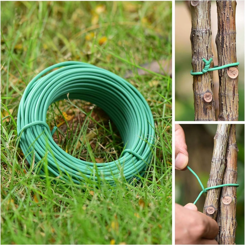 YDSL 66 Feet Soft Plant Tie, Green Twist Garden Ties for Plants, Office Organization and Home(Diameter - 2.5MM) - Image 3