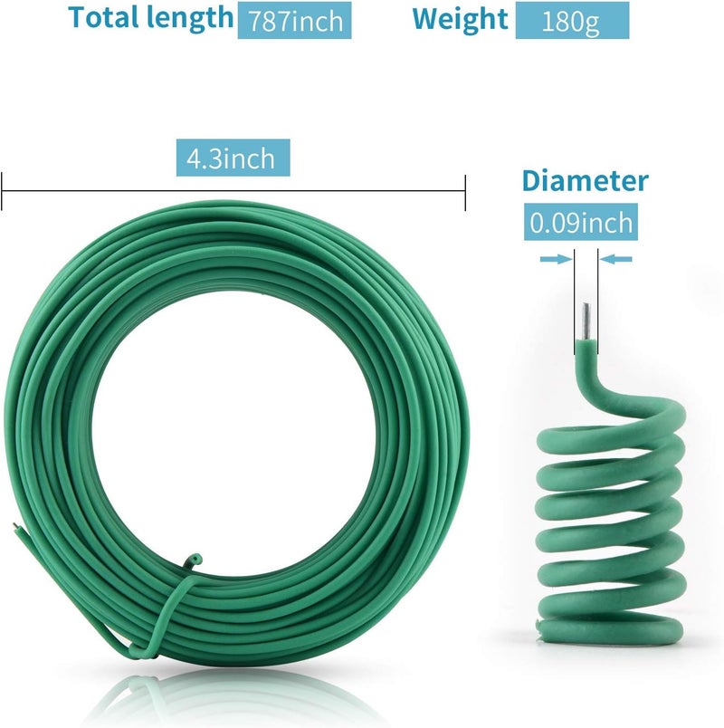 YDSL 66 Feet Soft Plant Tie, Green Twist Garden Ties for Plants, Office Organization and Home(Diameter - 2.5MM) - Image 2