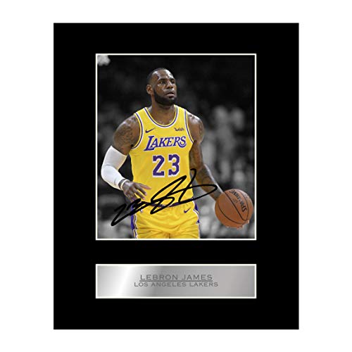 iconic pics Lebron James Print Signed Mounted Photo Display #2 Autographed Picture Print - Image 1