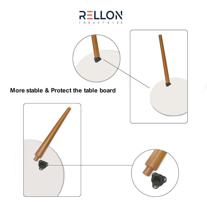 Rellon Industries Round Side Table Nightstand Coffee Table End Table Plant StandStool for Living Room Bedroom Furniture Table Round Shapefor HomeKitchenBedroom White - Image 5