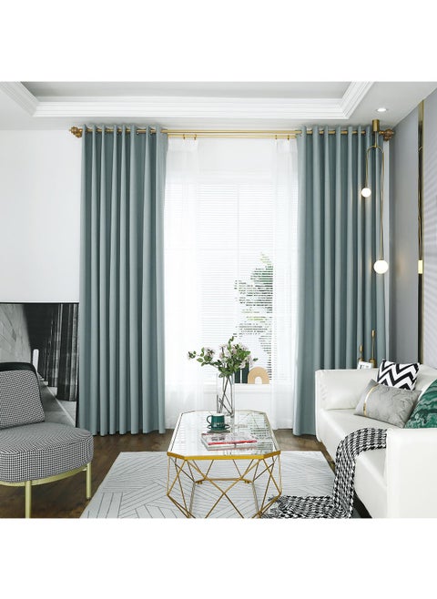 2-Piece Blackout Outdoor Curtains Light Blue