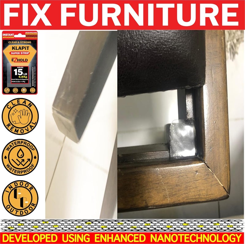 KLAPiT Super Strip EZHold Double-Sided Mounting Squares - Image 5