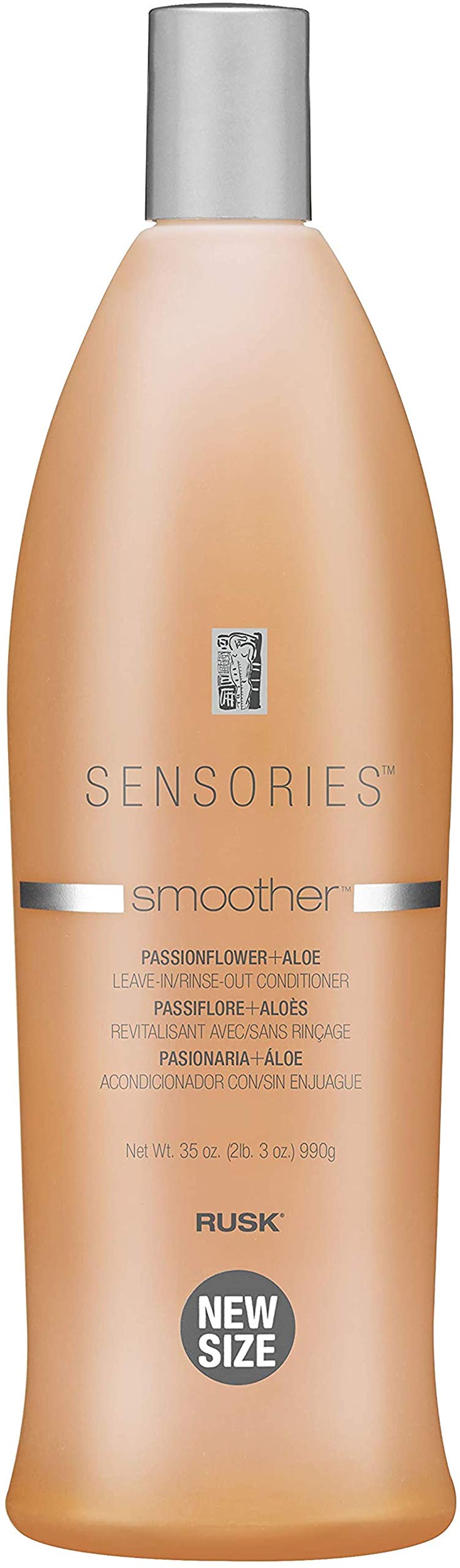 RUSK Sensories Smoother Passionflower and Aloe Leave-In Smoothing Conditioner, Provides Shine, and Body, 35 oz.