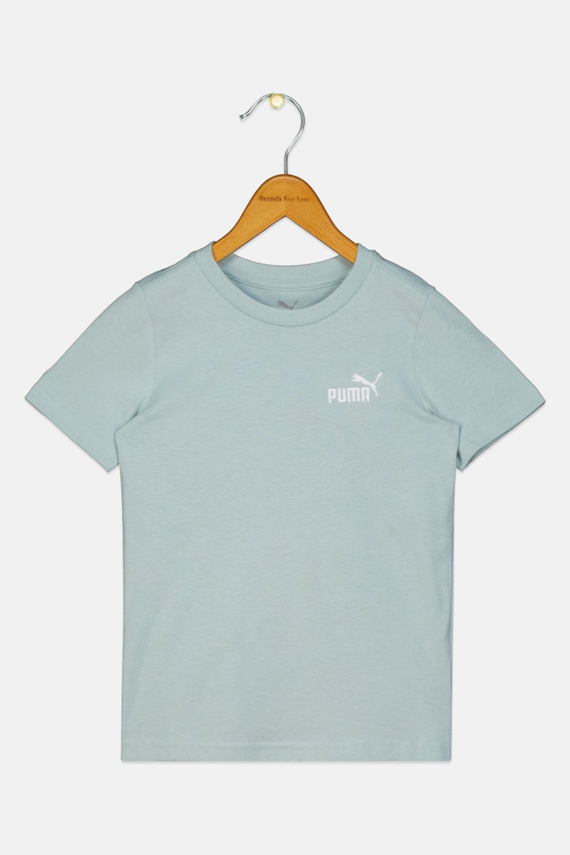 PUMA Kids Boy Embroidered Logo Short Sleeve Outdoor T-Shirt, Sage - Image 2