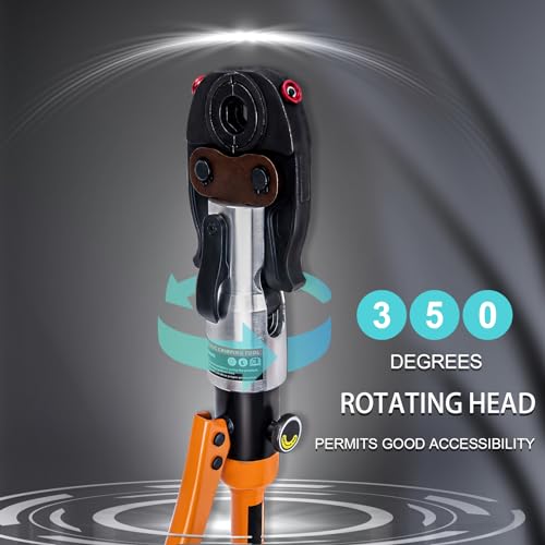 ASDFGHT Copper Pipe Crimping Tool, W/ 1/2", 3/4", 1" Jaws, Copper Tube Fittings Hydraulic Pipe Crimping Tool, for Confined Spaces and Tee Fittings, Hydraulically Driven - Image 4