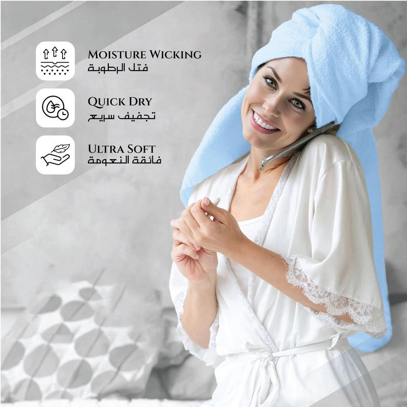 Rest 1PC Bath Towel 100% Cotton 70x140 cm  , 27x55 inches Extra Large Sky Blue 1PC Bath Towel Soft and High Absorbent Super Soft Quality Towel - Image 3