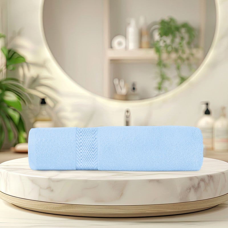 Rest 1PC Bath Towel 100% Cotton 70x140 cm  , 27x55 inches Extra Large Sky Blue 1PC Bath Towel Soft and High Absorbent Super Soft Quality Towel - Image 2