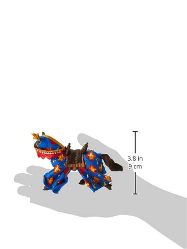 Papo -Hand-Painted - Figurine -Medieval-Fantasy -Blue Horse Fleur de LYS -39787 - Collectible - for Children - Suitable for Boys and Girls - from 3 Years Old - Image 3