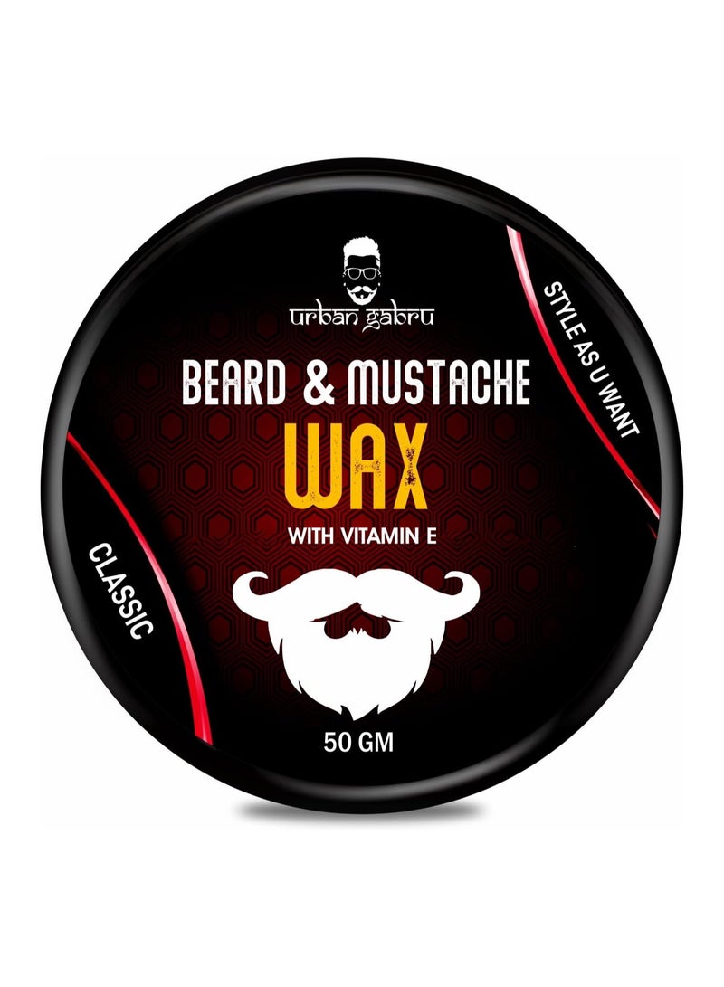 UrbanGabru Beard & Mustache Wax (50 gm) for Strong Hold - Image 1