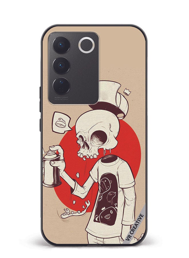 VR CREATIVE Protective Case Cover For Vivo V27e Skeleton Design Multicolour - Image 1