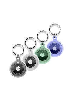 4 Pack Airtag Holder, Airtag case Waterproof Apple Air Tag Case with Keychain, Shockproof & Dustproof Airtag Holders for Pet Tracking, Bags, Kids, Keys, Luggage（4 Colors）
