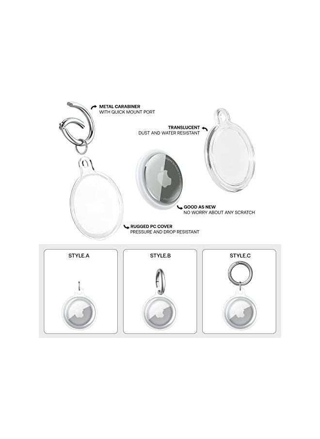 NIBEMINENT - 4 Pack Airtag Holder, Airtag case Waterproof Apple Air Tag Case with Keychain, Shockproof & Dustproof Airtag Holders for Pet Tracking, Bags, Kids, Keys, Luggage（4 Colors） - Image 1