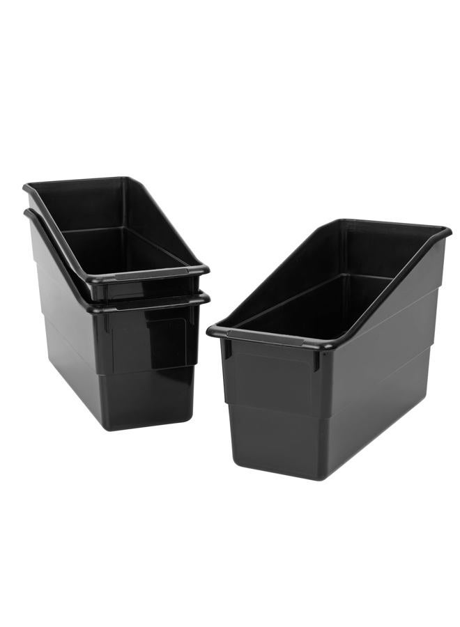 Really Good Stuff Book and Binder Holder Plastic Storage Bins (Set of 12) – Book Bin Containers for Office Organization, Magazines, Teacher Supplies, Classroom Organization – File Organizing Bins - Image 4