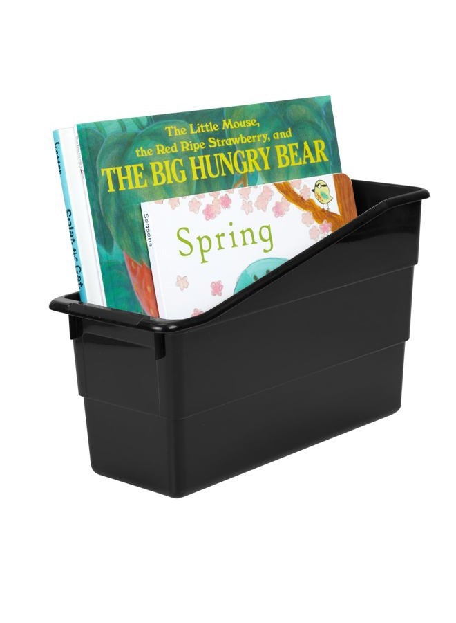 Really Good Stuff Book and Binder Holder Plastic Storage Bins (Set of 12) – Book Bin Containers for Office Organization, Magazines, Teacher Supplies, Classroom Organization – File Organizing Bins - Image 3