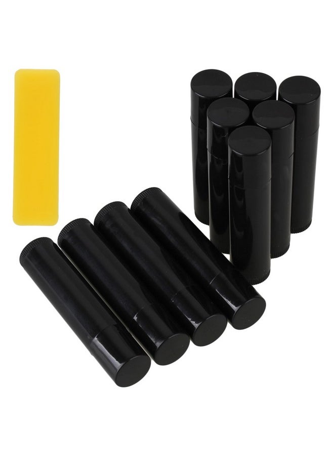 RDEXP Plastic Empty Lip Balm Containers 5Ml Free Lipstick Tube Pack Of 10 (Black)  - Image 1