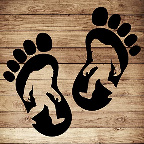 CINPIUK 8PCS Bigfoot Stencils Painting on Wood, Reusable Sasquatch Templates for Christmas Home Decor DIY Art Crafts, Assorted Sizes - Image 4