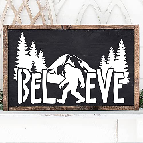 CINPIUK 8PCS Bigfoot Stencils Painting on Wood, Reusable Sasquatch Templates for Christmas Home Decor DIY Art Crafts, Assorted Sizes - Image 5