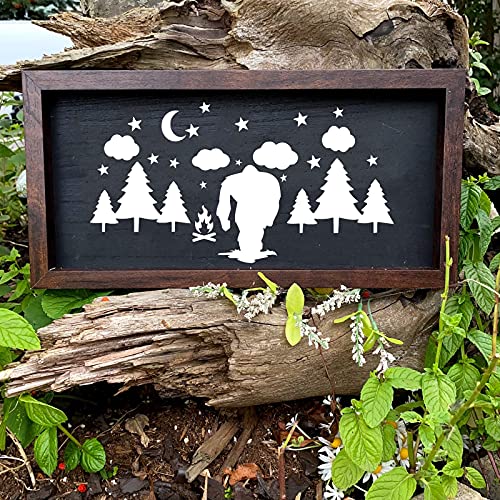 CINPIUK 8PCS Bigfoot Stencils Painting on Wood, Reusable Sasquatch Templates for Christmas Home Decor DIY Art Crafts, Assorted Sizes - Image 3