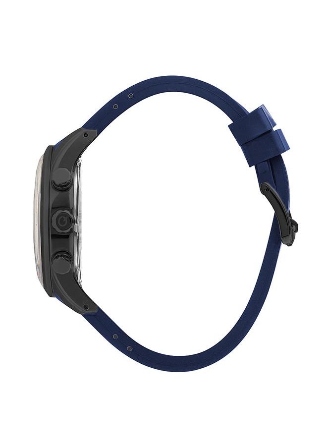 Quantum QUANTUM Men's Watch, Multi Function Display and Silicone Strap - ADG678.699, Dark Blue  - Image 2